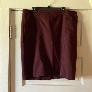Maroon Van Heusen Pencil Skirt